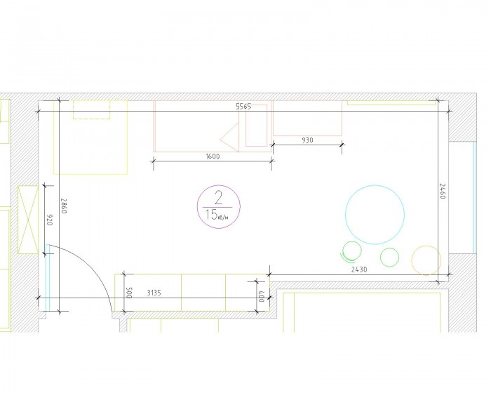 Чертеж комнаты школьника
