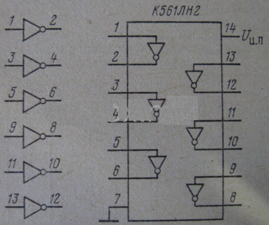 Сд4049 схема включения