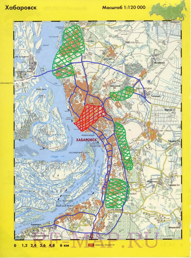 Город хабаровск карта города