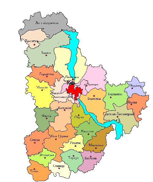 Карта киевской области подробная с городами и поселками на русском языке бесплатно